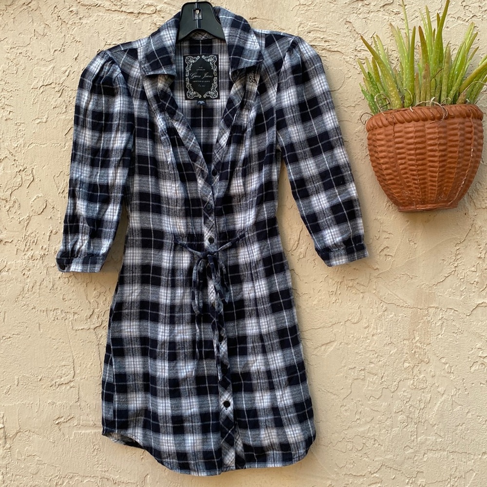 Cutest Guess Jeans Genuine Quality Soft Flannel Mini Dress